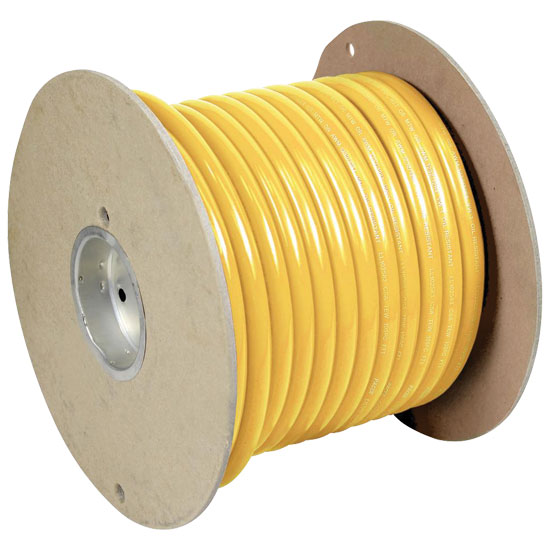 BATTERY CABLE TINNED 1/0 YELLOW (100' REEL)