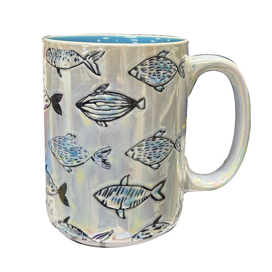 LUSTER GLAZE SEALIFE MUG 18OZ