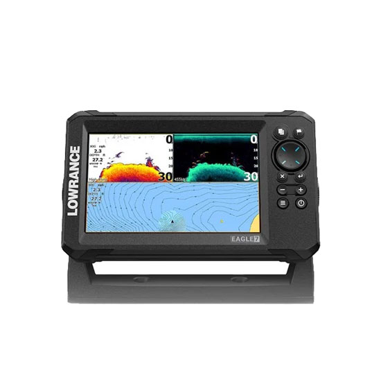 LOWRANCE EAGLE 7" SPLITSHOT WITH C-MAP DISCOVER CHARTS