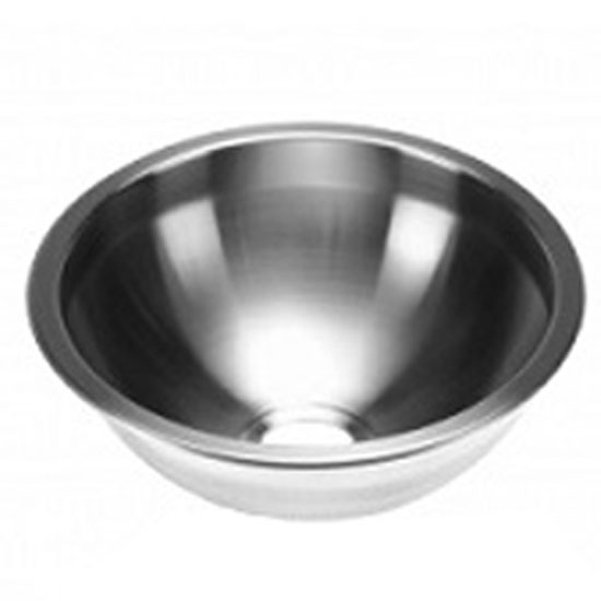 SCANDVIK ROUND SINK 9" MIRROR FINISH DEPTH 4" DRAIN 2-1/16"