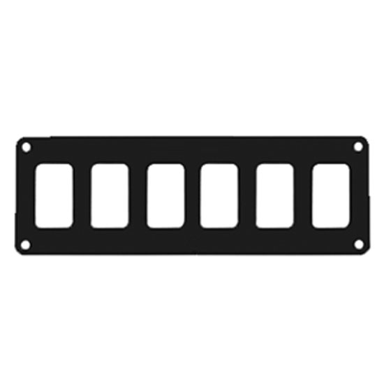 PACER CONTURA SWITCH PANEL BLANK 6 POSITION 1 ROW BLACK