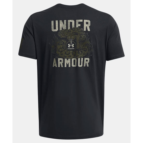 UNDER ARMOUR FREEDOM LOGO COTTON T-SHIRT BLACK