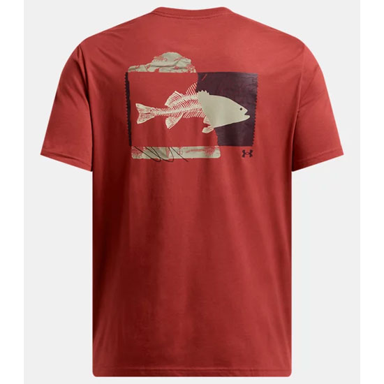 UNDER ARMOUR BASS SHORT SLEEVE T-SHIRT RED MEDIUM