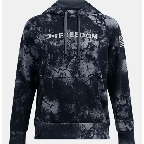 UNDER ARMOUR WOMENS RIVAL FREEDOM HOODIE GRAY 2X-LARGE