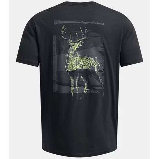 UNDER ARMOUR MENS WHITE TAIL T-SHIRT BLACK