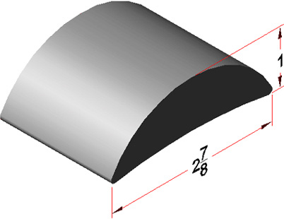 PVC RUB RAIL RIGID WHITE 3" X 20' LENGTH  *TRUCK*