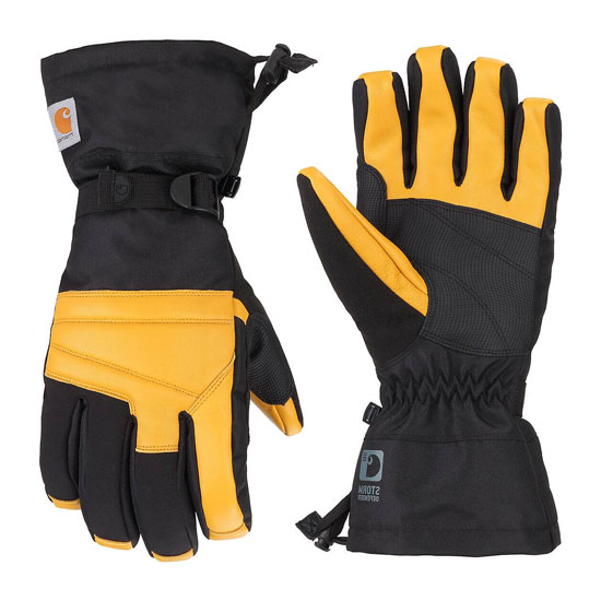 CARHARTT COLD SNAP INSULATED GLOVE MENS BLACK-BARLEY MEDIUM