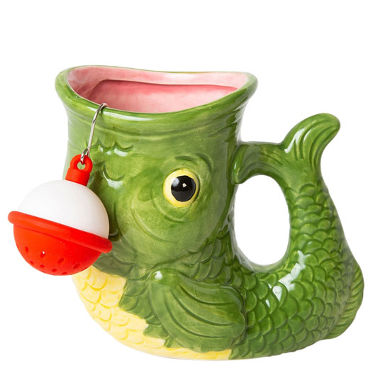 BASS MOUTH MUG WITH TEA INFUSER BOBBER