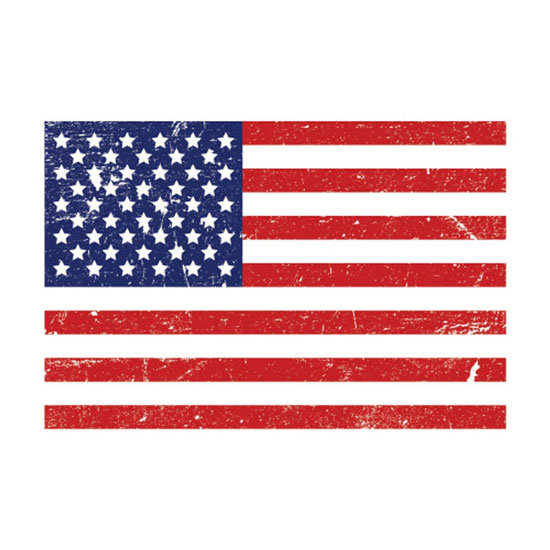 AMERICAN FLAG WEATHERPROOF STICKER