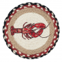 EARTH RUGS 10" FRESH LOBSTER TRIVET BLACK & CREAM