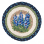 EARTH RUGS 10" BLUEBONNET TRIVET BLUE, GREEN & NATURAL