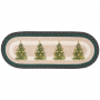 EARTH RUGS CHRISTMAS TREE TABLE RUNNER 13"X36"