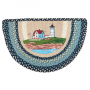 EARTH RUGS NUBBLE LIGHTHOUSE HALF CIRCLE RUG 18"X29"