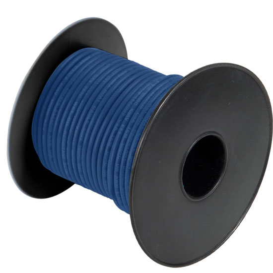 COBRA WIRE TINNED SINGLE 12 GA DARK BLUE 100' REEL