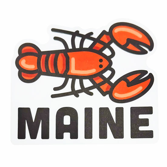 NAMEDROP LOBSTER WEATHERPROOF STICKER