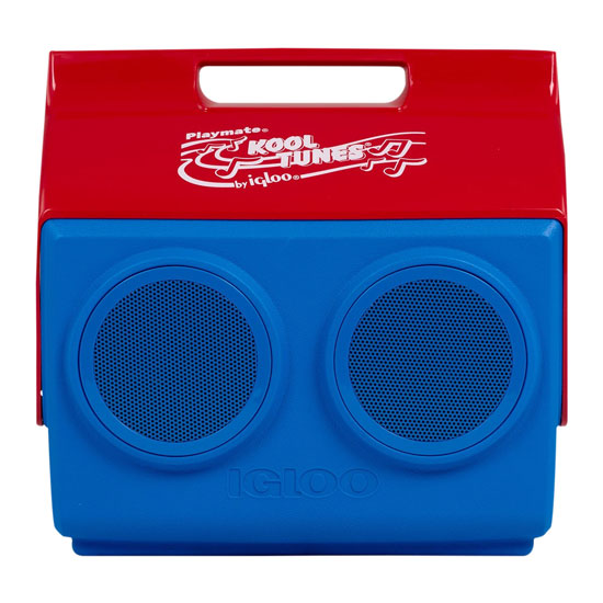 IGLOO&REG; PLAYMATE&REG; KOOLTUNES&REG; 14QT COOLER/BOOMBOX, BLUE/RED