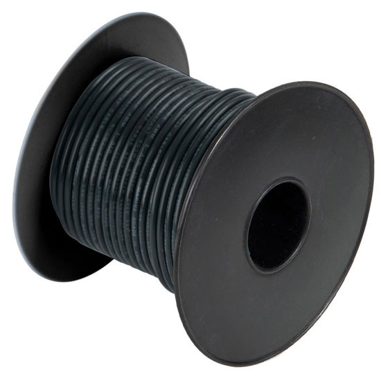 BATTERY CABLE 1/0 BLACK 250/SPOOL TINNED