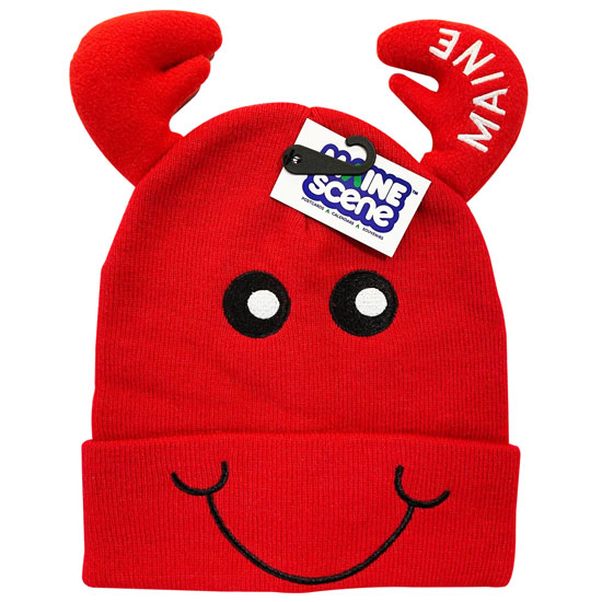 MAINE SCENE KIDS CARTOON LOBSTER BEANIE