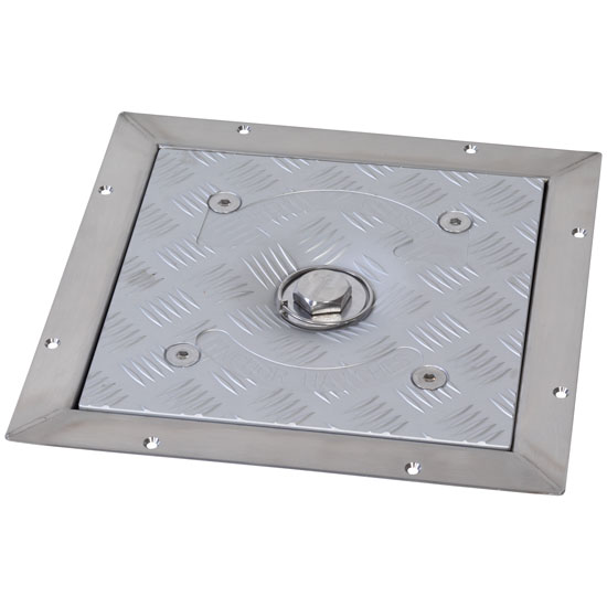 ANCHOR HATCHES ANODIZED ALUMINUM SQUARE SINGLE QUICK RELEASE 12" X 12"