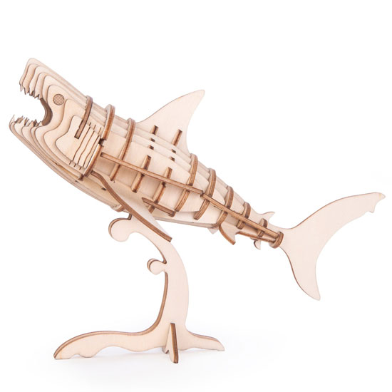 KIKKERLAND 3D SHARK WOODEN PUZZLE