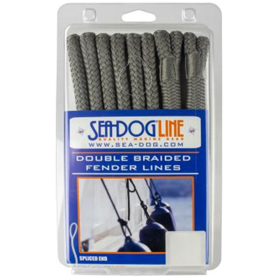 SEA DOG DOUBLE BRAID FENDER LINE 3/8 X 6FT GRAY PAIR