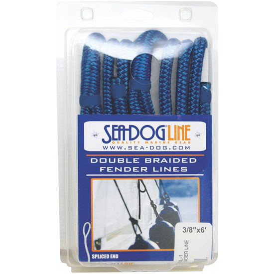SEA DOG DOUBLE BRAID FENDER LINE 3/8 X 6FT BLUE PAIR