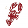 MAINE SCENE ORNAMENT LASER CUT LOBSTER