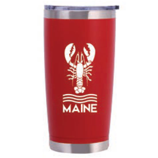 MAINE SCENE LOBSTER TUMBLER DOUBLE WALLED 20 OZ