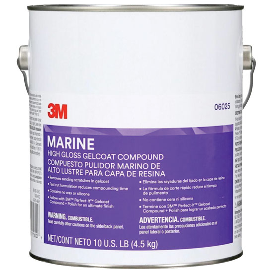 3M MARINE HIGH GLOSS GELCOAT COMPOUND GALLON