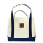 ROGUE LIFE LARGE NAVY CANVAS TOTE BAG WITH ZIPPER POCKET