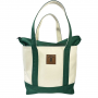 ROGUE LIFE MEDIUM GREEN ZIP TOP CANVAS TOTE BAG