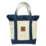 ROGUE LIFE MEDIUM NAVY ZIP TOP CANVAS TOTE BAG