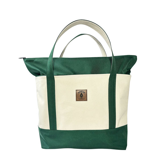 ROGUE LIFE X-LARGE GREEN ZIP TOP CANVAS TOTE BAG