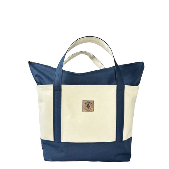 ROGUE LIFE X-LARGE NAVY ZIP TOP CANVAS TOTE BAG