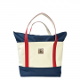 ROGUE LIFE X-LARGE RED & NAVY ZIP TOP CANVAS TOTE BAG