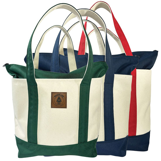 ROGUE LIFE MEDIUM ZIP TOP CANVAS TOTE BAG