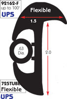 RUB RAIL UNIFLEX WHITE USE 725TUBE-F INSERT*UPS*