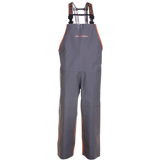 GRUNDENS HAULER BIB PANTS HI-VIS ORANGE/GRAY