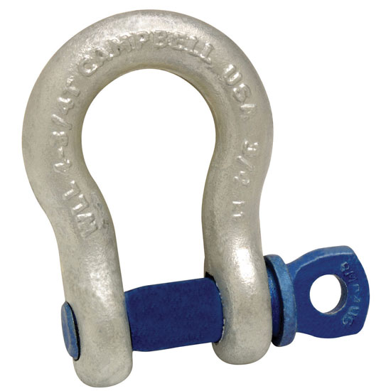 CAMPBELL ANCHOR SHACKLE 5/8" WITH 5/8" PIN WLL 7,165 LBS