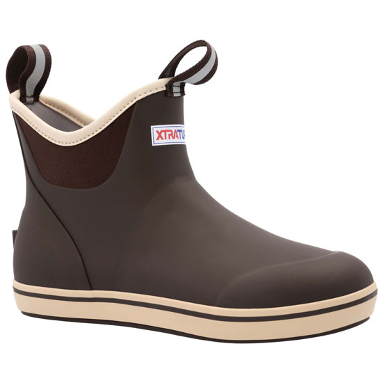 XTRATUF WOMEN'S ANKLE DECK BOOT 6" BROWN SIZE 8