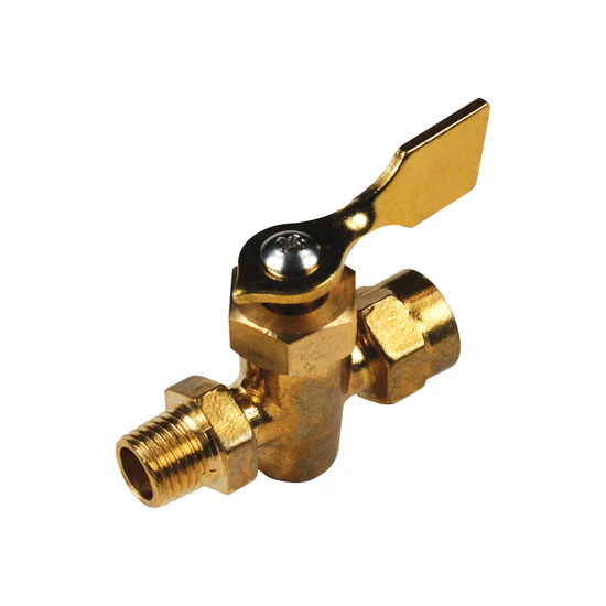 SHUT OFF VALVE .25" MALE & FEMALE BRASS