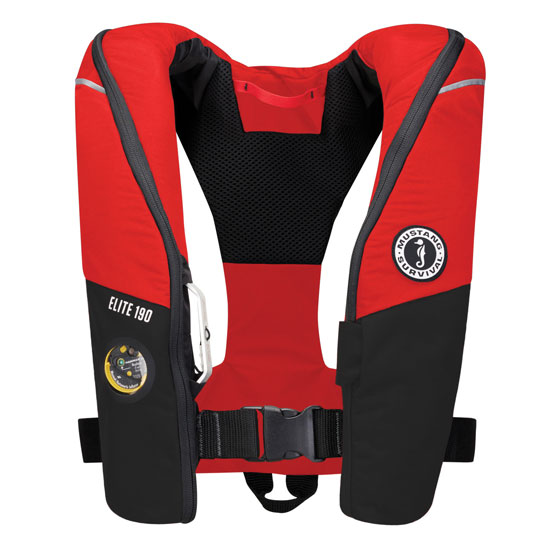 MUSTANG SURVIVAL EILTE 190 INFLATABLE LIFE JACKET RED