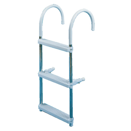 DRIFTER MARINE 3STEP ALUMINUM LADDER 11" HOOK 36"LONG 15" WIDE