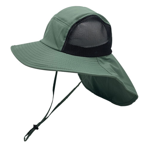 JAFARI HATS GREEN MESH FLAP CAP