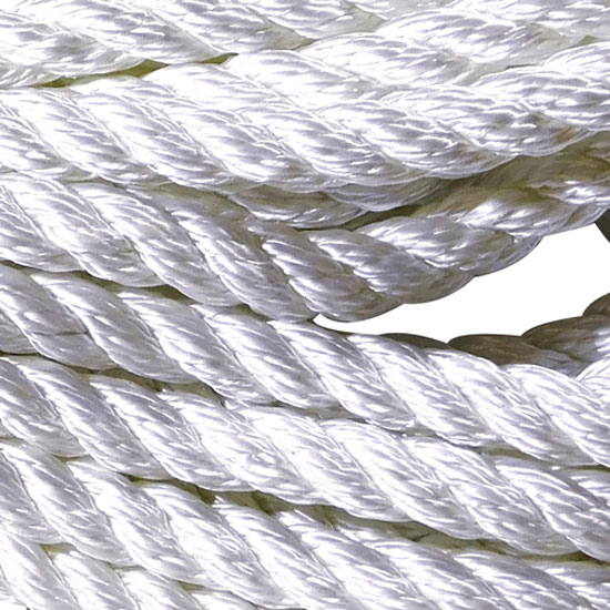 ROPE NYLON 3 STRAND WHITE 1"X20'