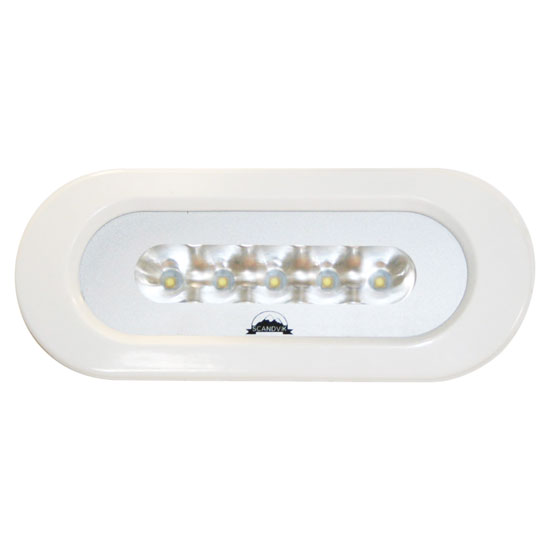 SCANDVIK 1000 LUMEN FLUSH MOUNT SPREADER LED LIGHT WITH WHITE TRIM