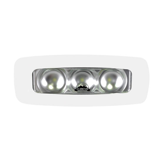 SCANDVIK 700 LUMEN FLUSH MOUNT LED SPREADER LIGHT WITH WHITE TRIM