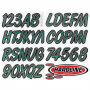 HARDLINE PRODUCTS FOREST GREEN/BLACK 3" BOAT LETTERING KIT (4/PK)