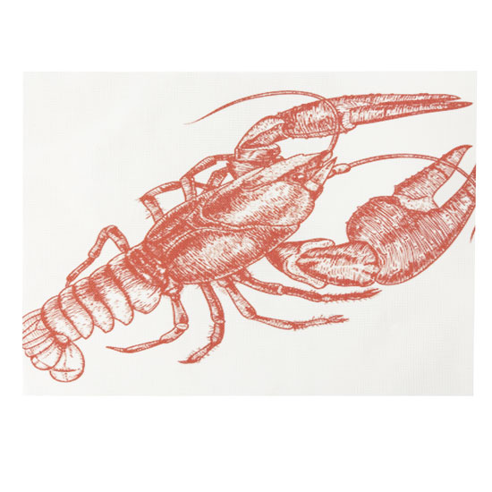 RED LOBSTER PRINTED VINYL PLACEMAT 13" X 19"