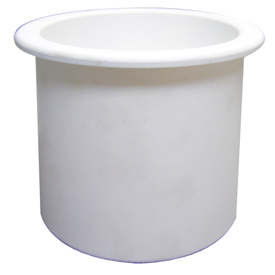DRINK HOLDER RECESSED WHT PLASTIC 2 11/16"